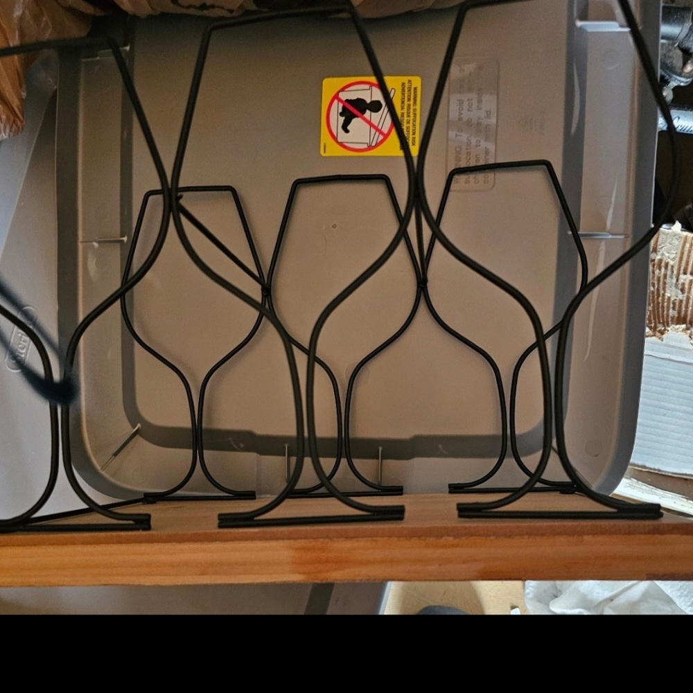 Modern Black Metal Wine Rack